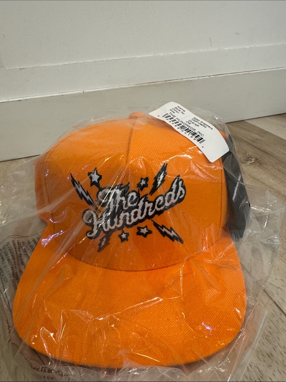 NWT The Hundreds “Spaz” Orange Snapback Hat